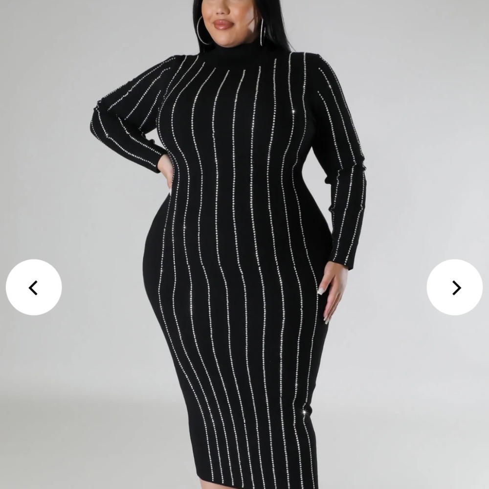 Rhinestone sweater dress